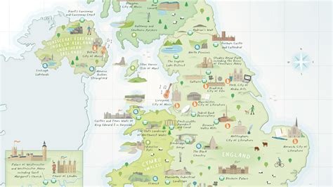 UNESCO launch a new illustrated map of the UK’s top heritage sites | The National Lottery ...