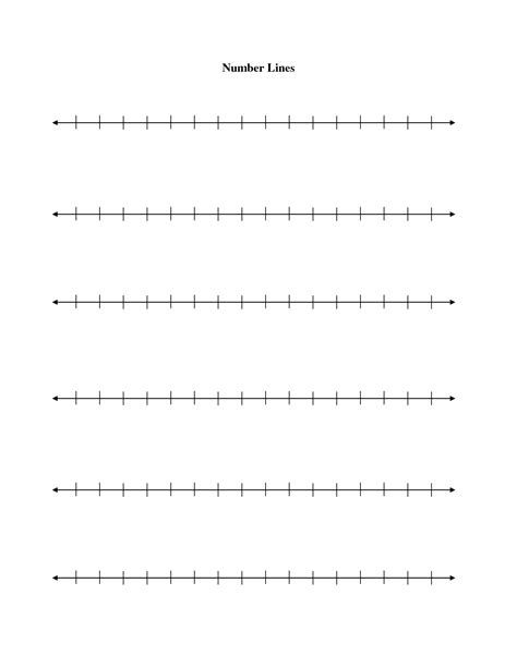 Free Printable Blank Number Lines - Printable Templates