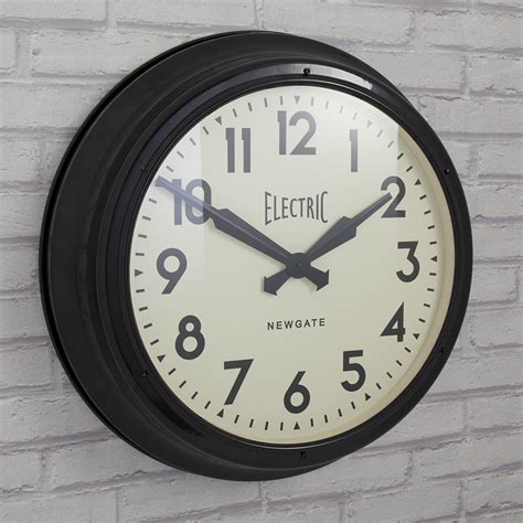 Newgate Giant Electric Wall Clock - Black - Free UK Delivery over £50