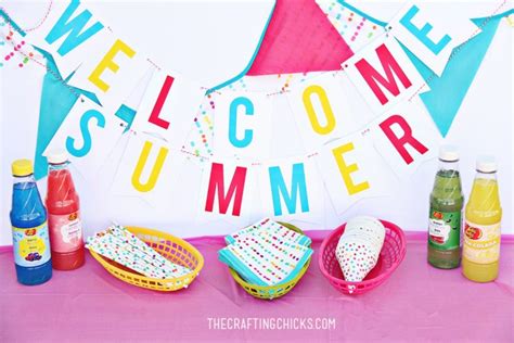 Summer Snow Cone Party - The Crafting Chicks