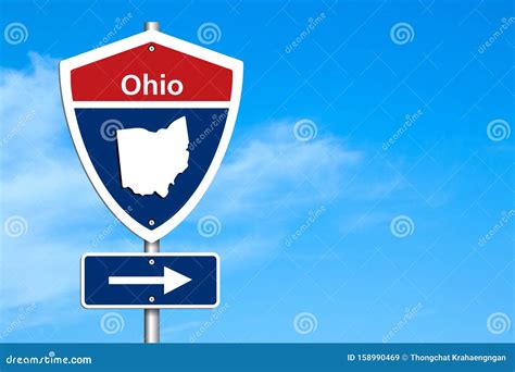 Sign Road trip to Ohio stock illustration. Illustration of trip - 158990469