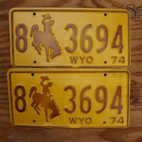 Wyoming License Plate - Etsy