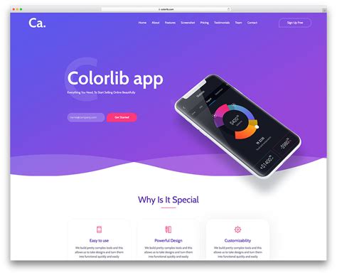 CA App Landing - Free Mobile App Landing Website Template - Colorlib