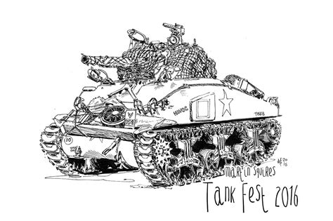 Sherman Tank Sketch at PaintingValley.com | Explore collection of ...