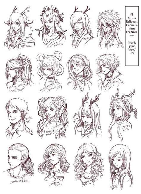 hair references | Sketch head, Sketches, Drawing sketches