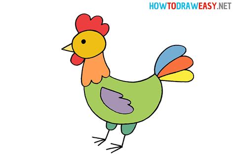 How to Draw a Rooster for Kids - How to Draw Easy