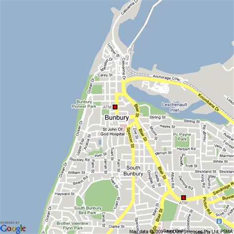 Bunbury Map and Bunbury Satellite Image