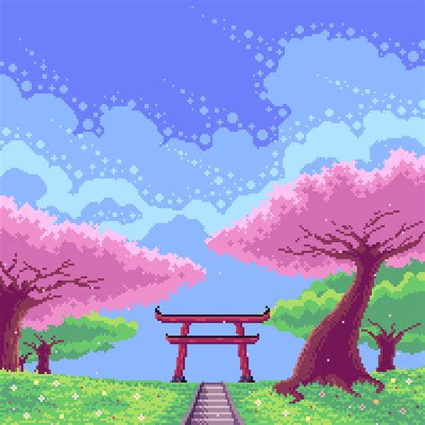 Torii : r/PixelArt