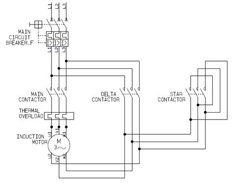 Power Circuit of a Star Delta or Wye Delta Electric Motor Controller - A basic how to guide ...