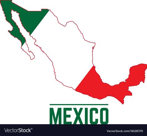 Mexican Flag Outline