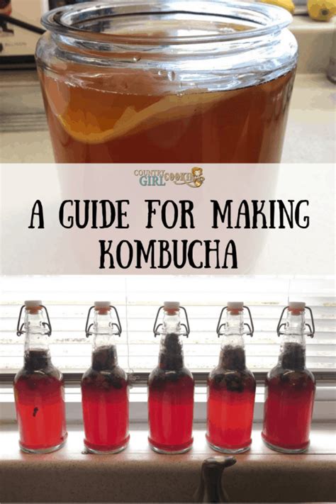 A Guide For Making Kombucha - Country Girl Cookin | Kombucha how to ...