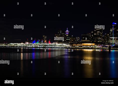 Canada Place at night in Vancouver, British Columbia, Canada Stock Photo - Alamy