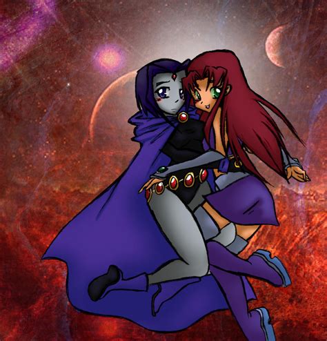 Raven and Starfire by Inya-spring on DeviantArt