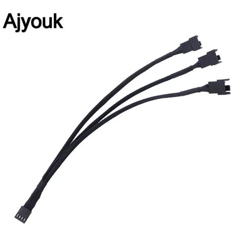 100PCS 4Pin PWM Fan Extension Splitter Power Cable 1 To 3 Ways ...