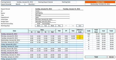 12 attendance Roster Template Excel - Excel Templates