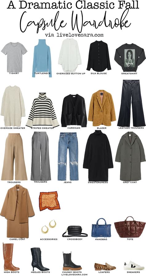 How to Build a Dramatic Classic Capsule Wardrobe for Fall - livelovesara