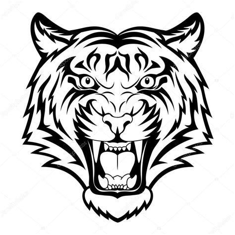 Tiger face ⬇ Vector Image by © komissar008 | Vector Stock 15658407