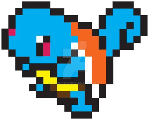 Pixel Squirtle by Zach6201 on DeviantArt