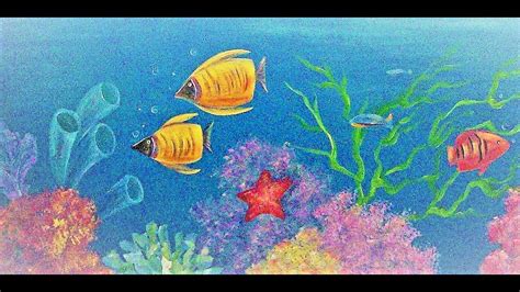 Coral Reef Acrylic Painting Tutorial LIVE Beginner Lesson | How to ...