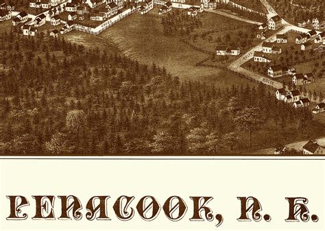 Penacook, NH in 1887 - Bird's Eye View Map, Aerial map, Panorama map ...