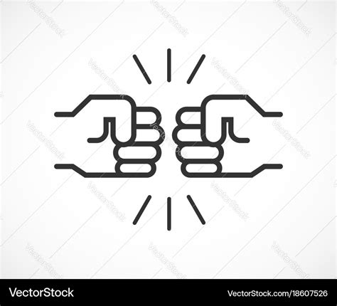 Fist bump Royalty Free Vector Image - VectorStock