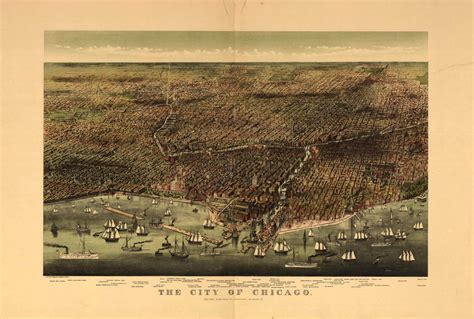 Historic Map - Chicago, IL 1870's | World Maps Online