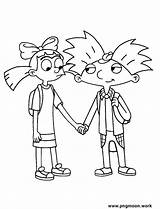 Hey Arnold Coloring Pages  Cartoon arnold sketch template