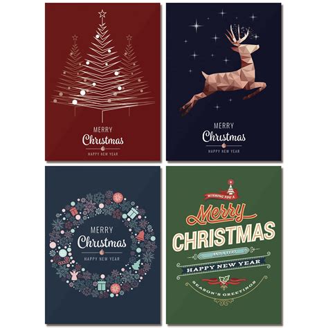 Buy LDTEA Christmas Cards, 24PCS Premium Christmas Cards Boxed with ...