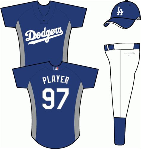 Los Angeles Dodgers Uniform - Practice Uniform - National League (NL ...