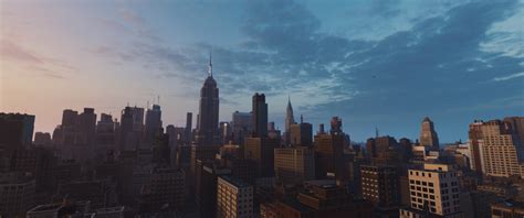 Spider Man New York City Video Games City Building Clouds Wallpaper - Resolution:3440x1440 - ID ...