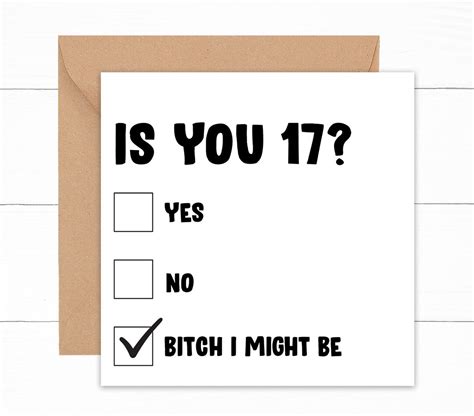 Is You 17 Birthday Card, Funny Birthday Card 17 Year Old, Funny 17th ...