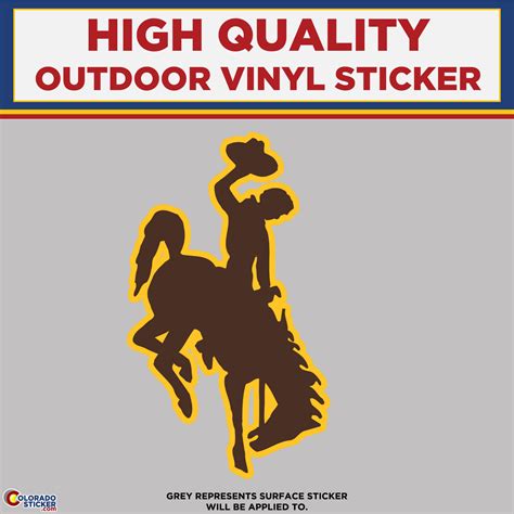 Wyoming Bucking Horse & Rider, High Quality Vinyl Stickers Perfect for ...