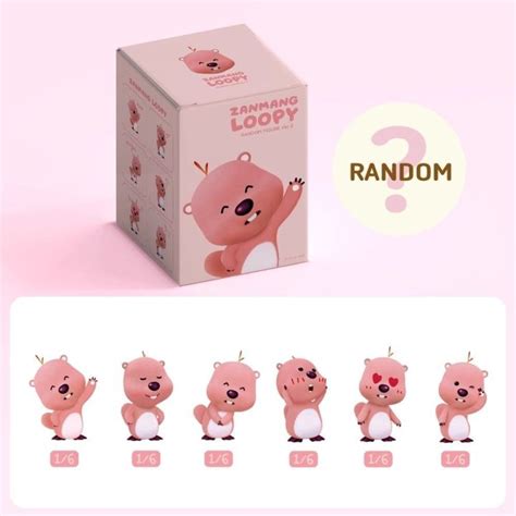 Super cute zanmang loopy Ruby blind box with cute beaver figurine figurine figurines around it ...