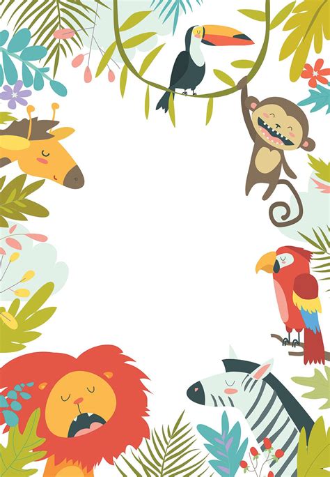 Wild Animals - Free Baby Shower Invitation