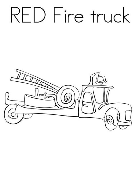 Red Fire Truck Picture Coloring Page | Truck coloring pages, Fire trucks pictures, Santa ...