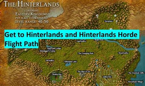 How To Get To Hinterlands And Horde Flight Path