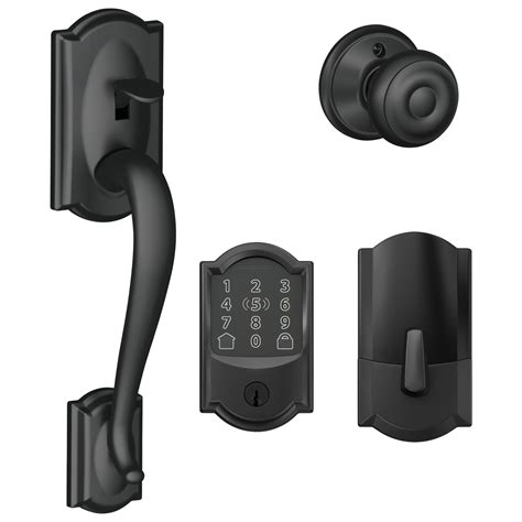 Shop Schlage Encode Plus Camelot Matte Black Smart Lock & Handleset Bundle at Lowes.com