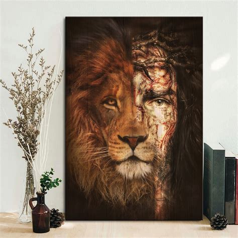 Jesus Lion of Judah Poster Son Of The King Poster Art Lion | Etsy