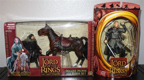 Lord Of The Rings Two towers ARAGORN & BREGO Horse & Rider and Legolas ...