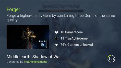 Forger achievement in Middle-earth: Shadow of War