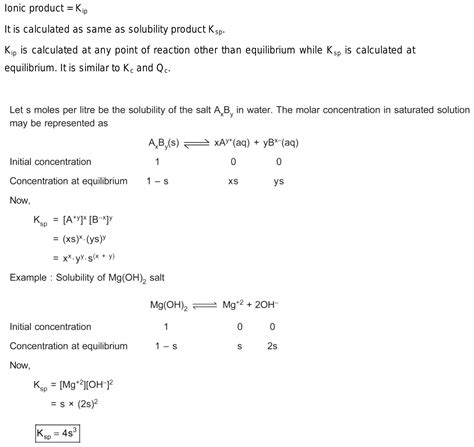 How to find ionic product