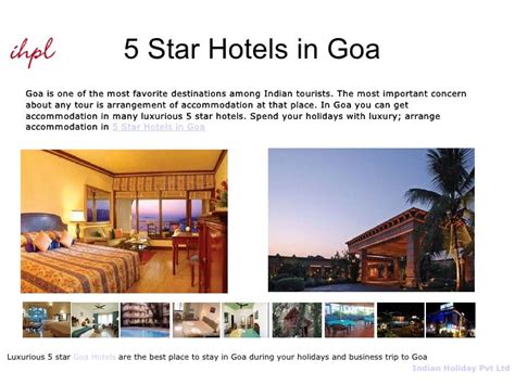 5 Star Hotels in Goa - Luxury Accommodation in Goa for all kind of tours