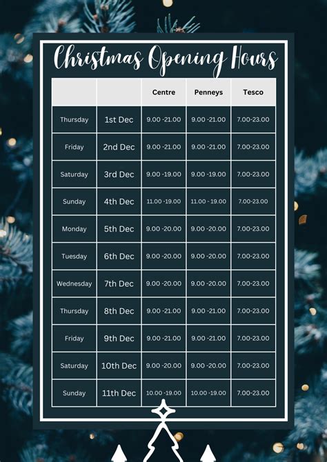 Wilton SC Christmas Opening Hours - Wilton Shopping Centre