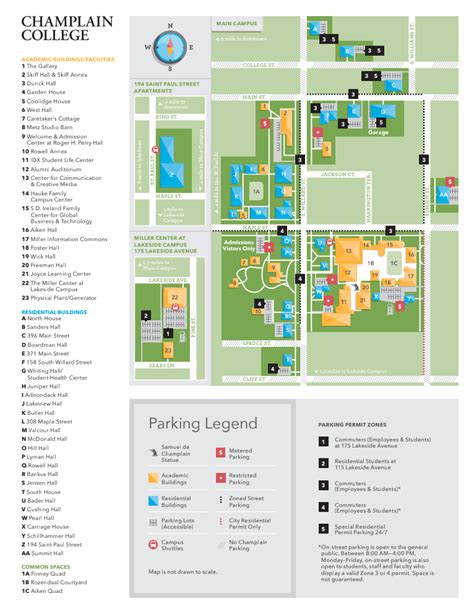 Champlain College Campus Map – Map VectorCampus Map