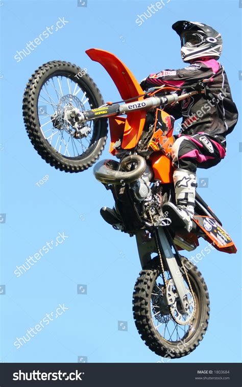 A Stunt Rider Doing Tricks On His Dirt Bike Stock Photo 1803684 : Shutterstock