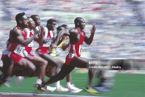 Summer Olympics, Canada Ben Johnson in action, winning 100M Final at... News Photo - Getty Images