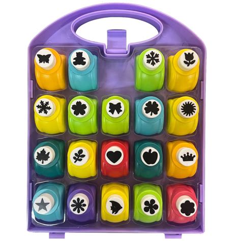 Craft 19pc Multifunctional Scrapbooking Shape Cutting Paper Punch Jumbo ...