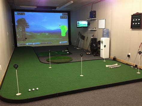 Sports basement ideas Golf Man Cave, Man Cave Diy, Man Cave Home Bar, Home Golf Simulator ...