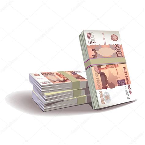 Ruble banknotes vector illustration, financial theme — Stock Vector ...