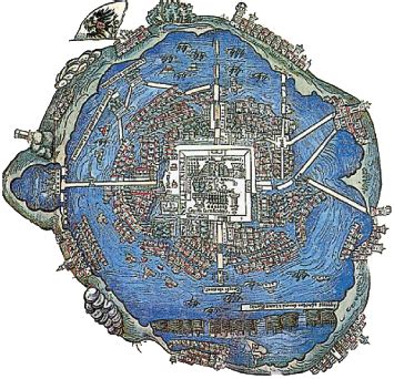 Tenochtitlan map | Arte con mapas, Imperio azteca, Culturas prehispanicas de mexico